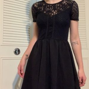 Black lace formal dress